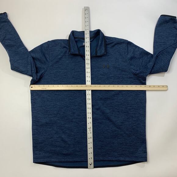 Under Armour Sweatshirt Mens XL Extra Large Blue ColdGear Fleece Half Zip - Picture 5 of 11